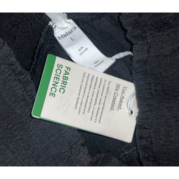 Halara Tiered Smocked Waist Casual Flowy Shorts Sz Large Womens Black - Picture 3 of 4